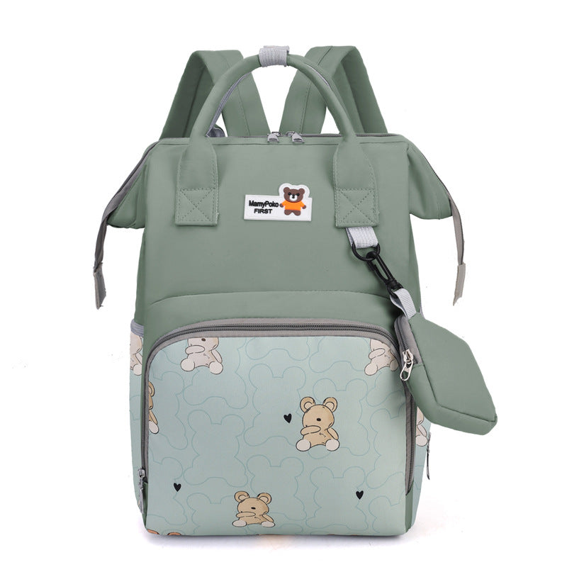 Baby Diaper Bag (Waterproof) Bear Green - Sunshine