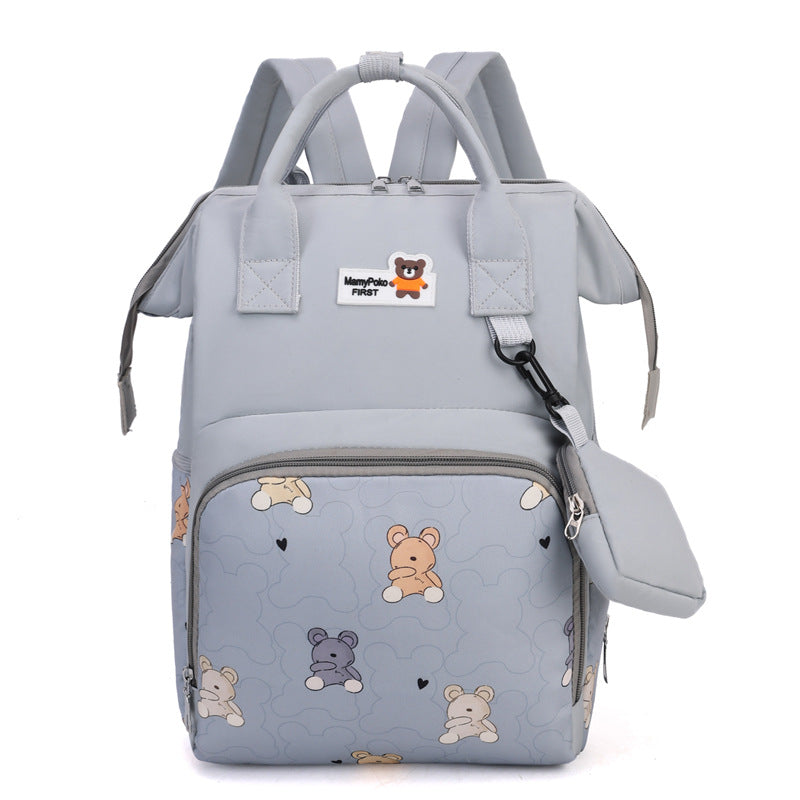 Baby Diaper Bag (Waterproof) Bear  Gray - Sunshine