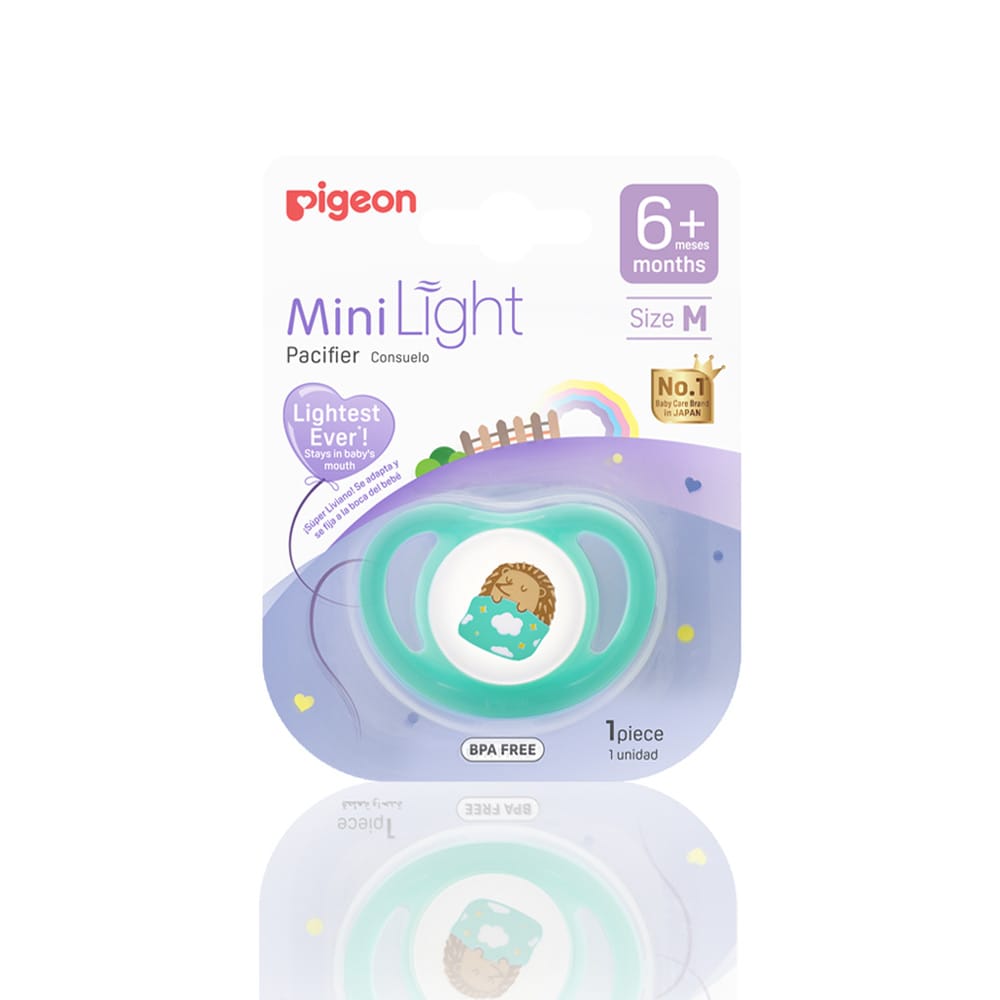 MINILIGHT PACIFIER GIRl (M) UNISEX-HEDGEHOG 6 + MONTH