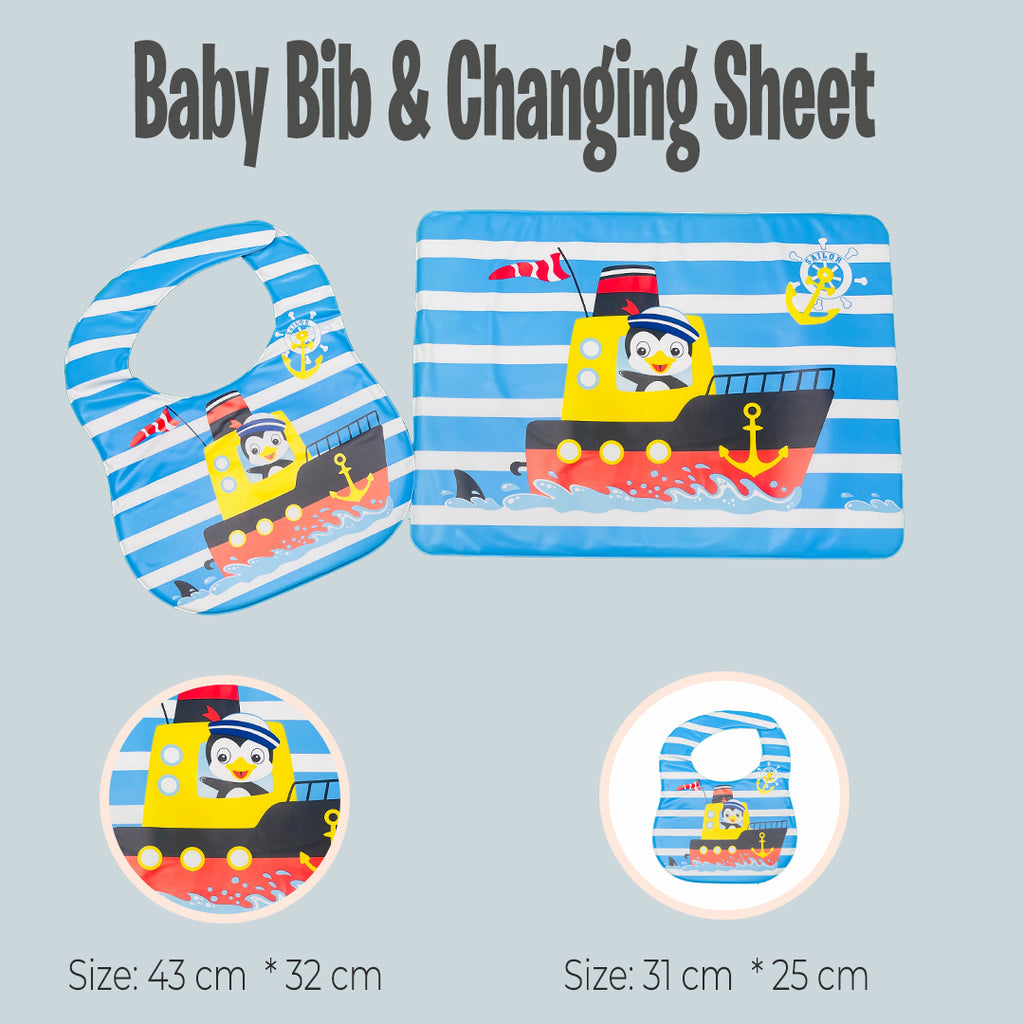 2 in 1 Changing Sheet And Bibs