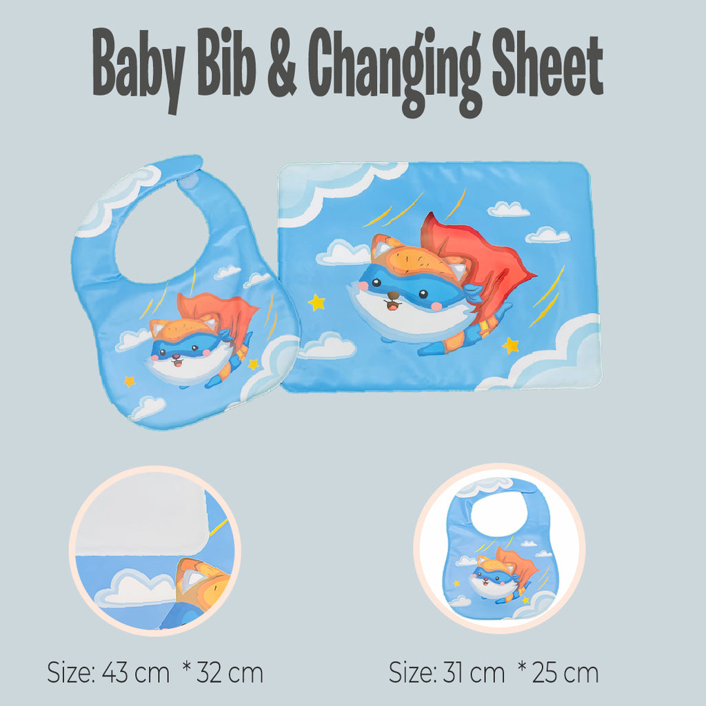 2 in 1 Changing Sheet And Bibs