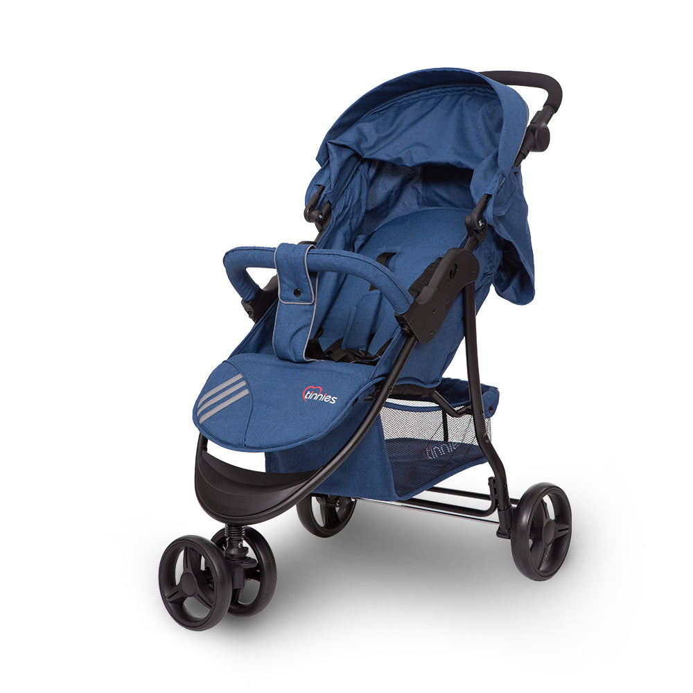 TINNIES BABY STROLLER 3 WHEELER-BLUE E02